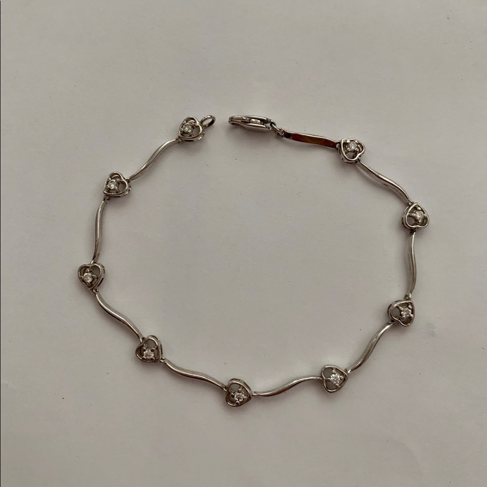 925 Silver Hearts Bracelet